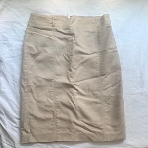 Khaki pencil skirt